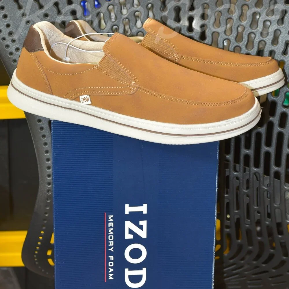 Izod Men's Slip‎ On Shoe in Brown
